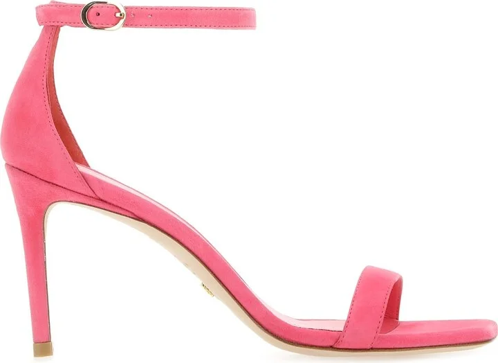 Pink suede Nunakedcurve 85 sandals