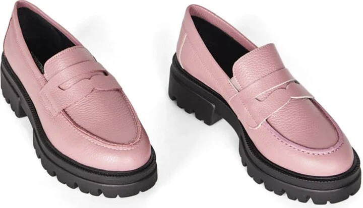 Pink Trio Lug Sole Oxford-Purple