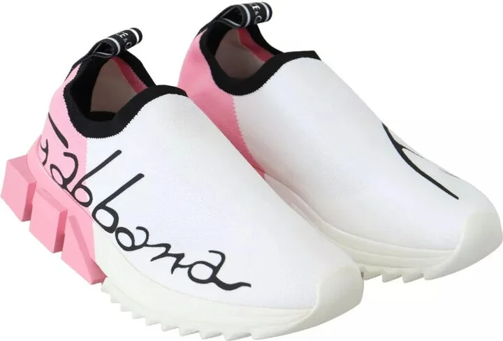 Pink White Logo Sorrento Sneakers Women's Shoes - Image 4