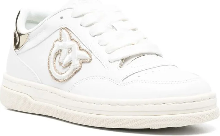 Pinko Ariel 15 Logo-Embroidered Leather Sneakers - Image 2