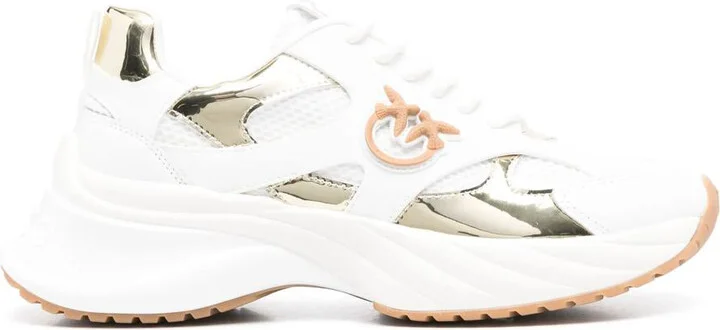 Pinko Ariel 15 Logo-Patch Mirror-Detailed Sneakers