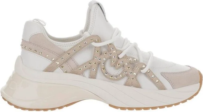 Pinko Ariel Embellished Lace-Up Sneakers