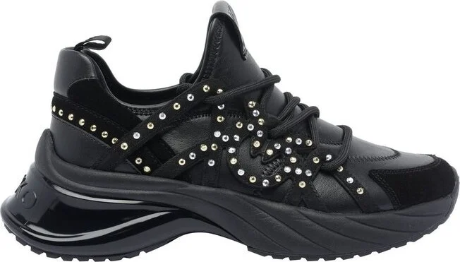 Pinko Ariel Embellished Lace-Up Sneakers