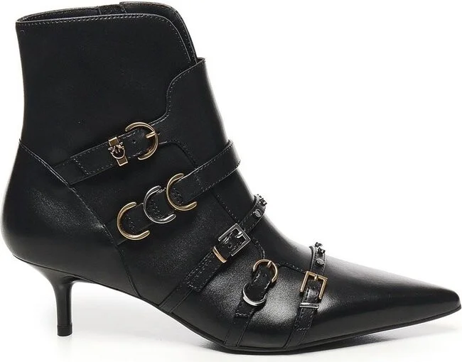 Pinko Buckled Heeled Boots