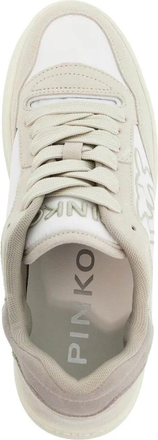 PINKO casual and elegant beige leather sneakers mandy 10 - Image 3