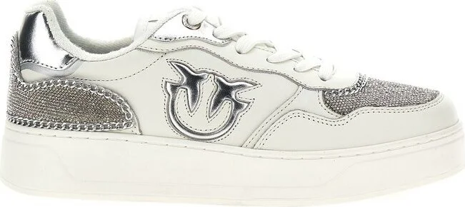 Pinko Chain-Link Detailed Lace-Up Sneakers