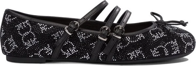 Pinko Embellished Bow Ballet Flats