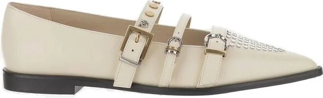 Pinko Embellished Pointed-Toe Flat-Shoes