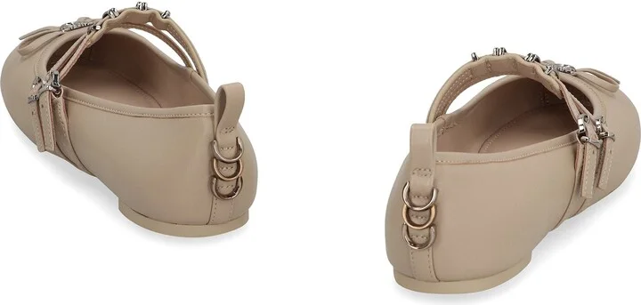Pinko Gioia Leather Ballet Flats - Image 4