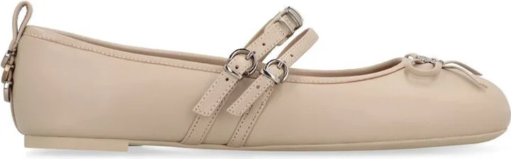 Pinko Gioia Leather Ballet Flats