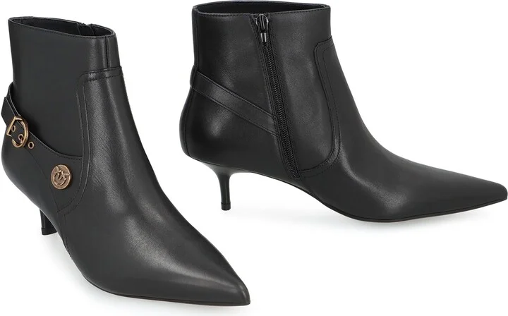 Pinko Gloria Leather Ankle Boots - Image 3
