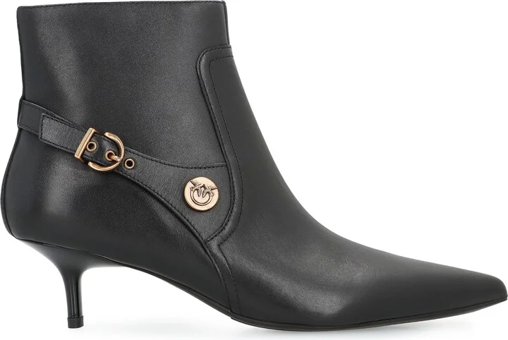 Pinko Gloria Leather Ankle Boots - Image 2