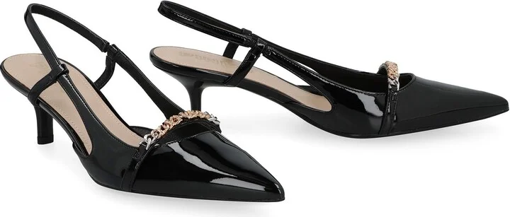 Pinko Gloria Patent Leather Slingback Pumps - Image 3
