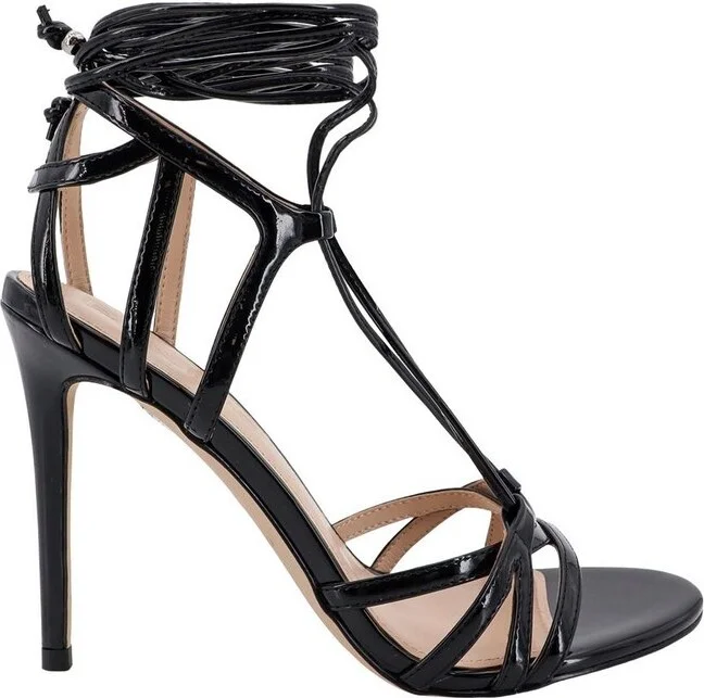 Pinko Laminated Mirror-Effect Sandals