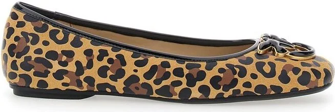 Pinko Leopard-Printed Slip-On Flat Shoes