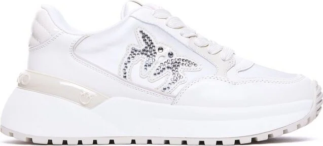 Pinko Logo Embellished Gem Sneakers