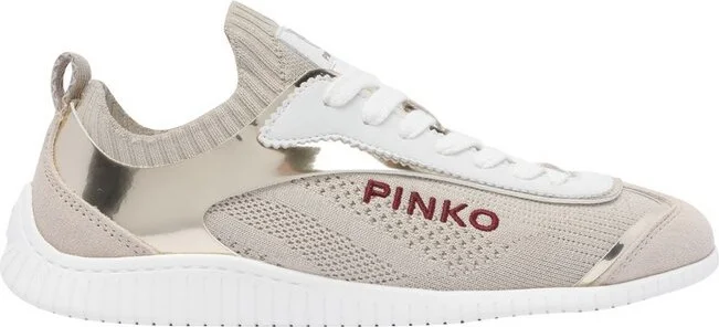 Pinko Logo Embroidered Lace-Up Sneakers