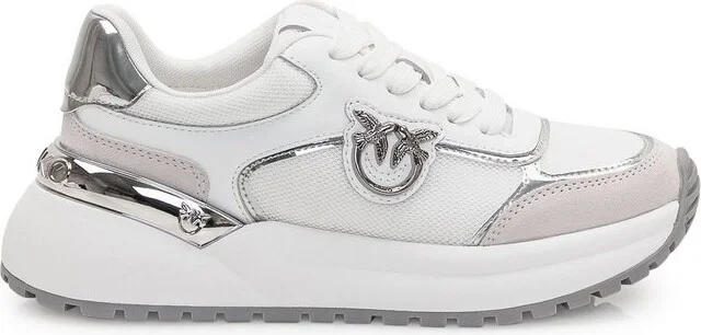 Pinko Logo Plaque Lace-Up Sneakers