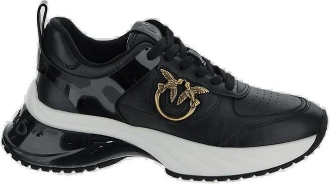 Pinko Logo Plaque Round Toe Sneakers