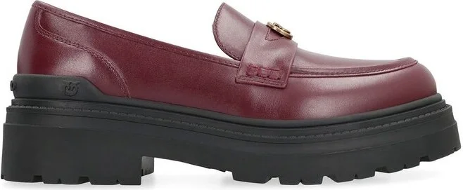 Pinko Logo-Plaque Slip-On Loafers