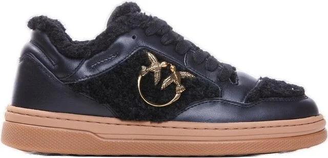 Pinko Love Birds Plaque Laminated Sneakers
