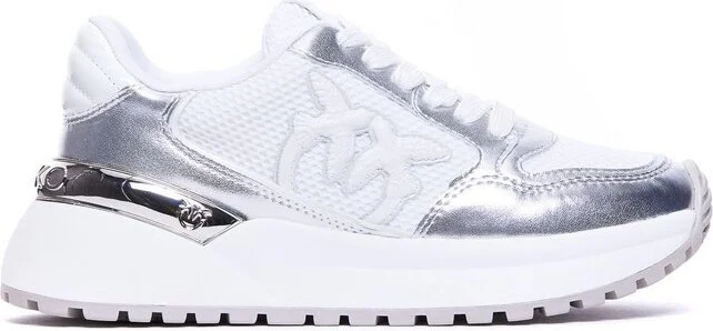 Pinko Mesh Panelled Gem Sneakers
