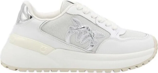 Pinko Mesh-Panelled Lace-Up Sneakers
