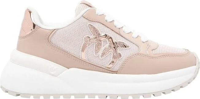 Pinko Mesh-Panelled Lace-Up Sneakers
