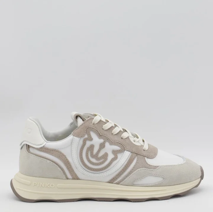 Pinko Sand And White Sneakers