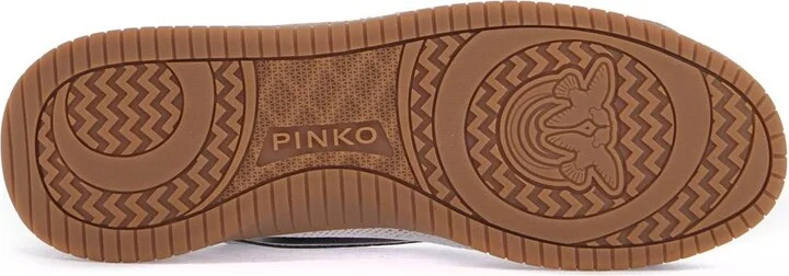 PINKO sneaker in silver knit with suede details reby 03 - Image 5