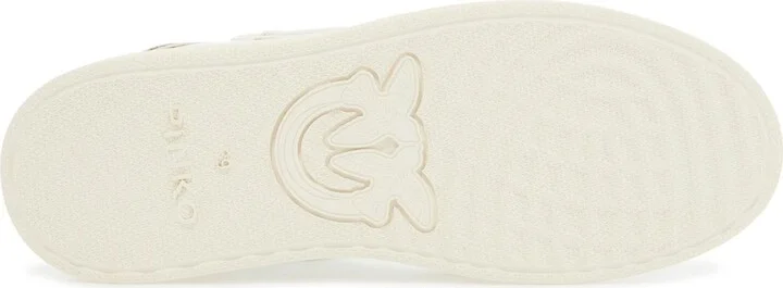 PINKO sneakers mandy 08 in white leather with lime details for women - Image 5