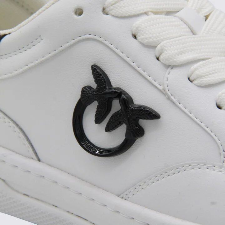 Pinko White And Black Sneakers - Image 4