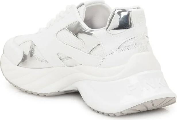 Pinko White And Silver Sneakers - Image 2