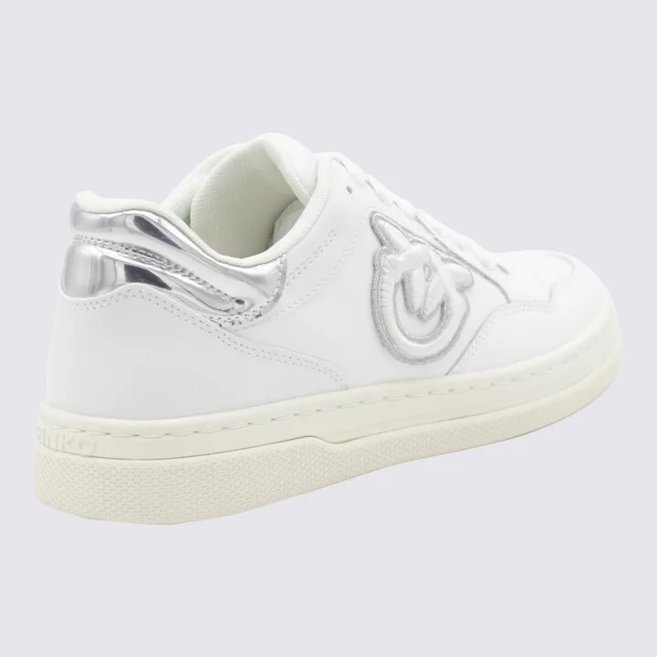 Pinko White And Silver Sneakers - Image 2