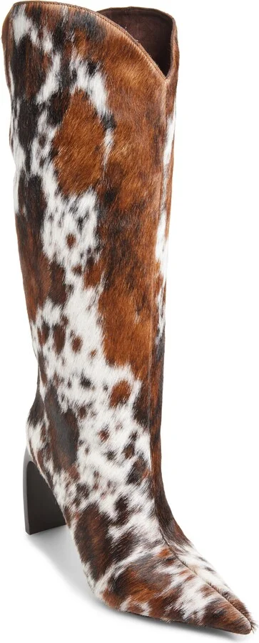 Pinpoint Pointed Toe Knee High Western Boot