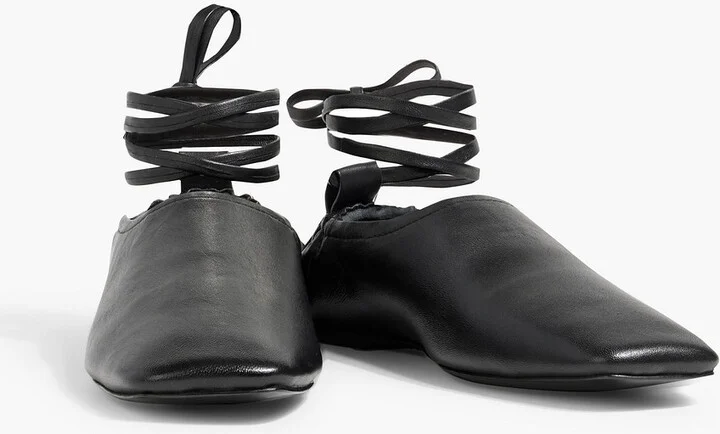 Pinta lace-up leather ballet flats - Image 2