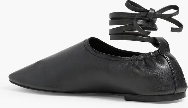 Pinta lace-up leather ballet flats - Image 3