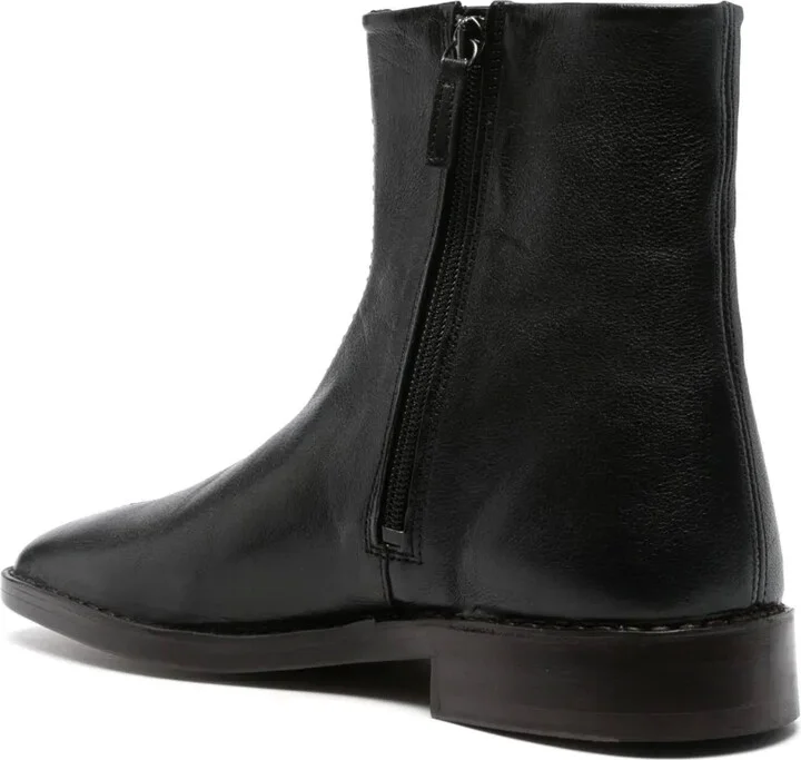 Piped Leather Ankle Boots - Image 3