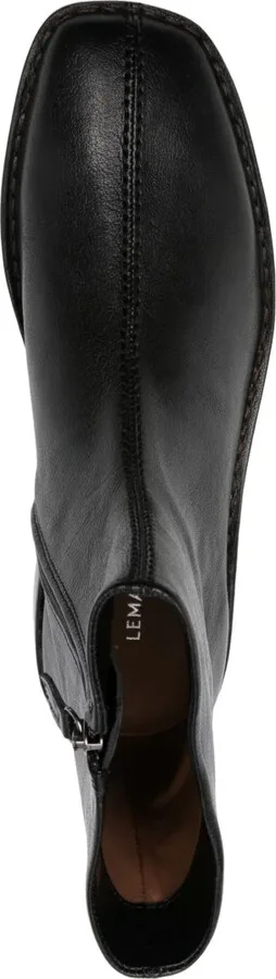 Piped Leather Ankle Boots - Image 4