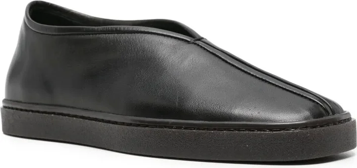 Piped leather sneakers - Image 2