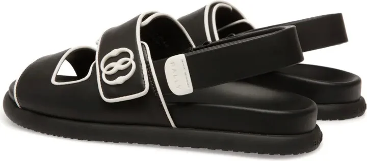 Piped-Trim Leather Sandals - Image 3