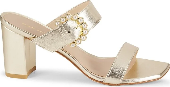 Piper 75MM Metallic Leather Sandals