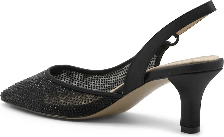Piperrs Crystal Kitten Heel Slingback Pump - Image 7