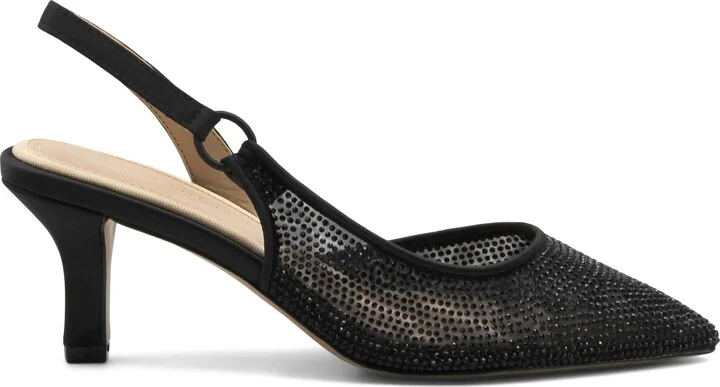 Piperrs Crystal Kitten Heel Slingback Pump - Image 8
