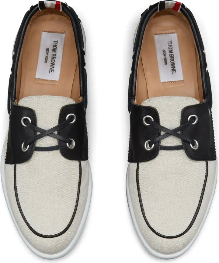 Piping-Detail Boat Shoes - Image 4
