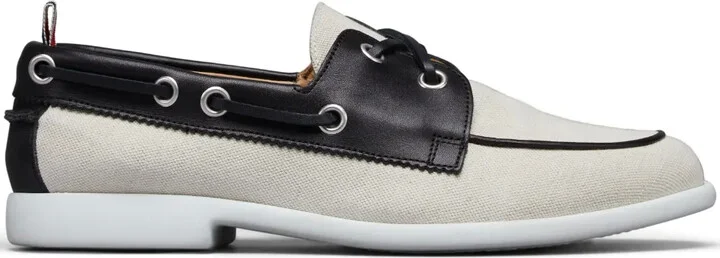 Piping-Detail Boat Shoes