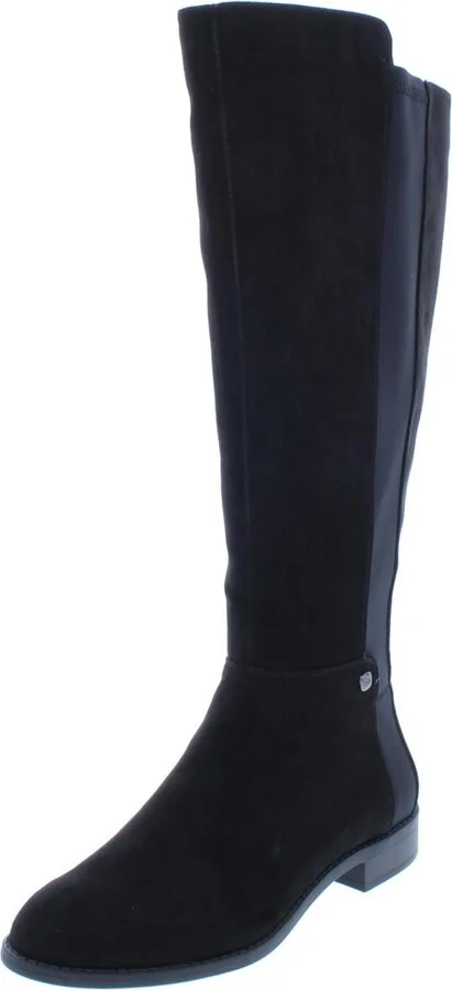 Pippa Womens Wide Calf Faux Suede Knee-High Boots