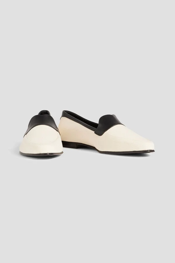 Pippen leather-trimmed canvas loafers - Image 2