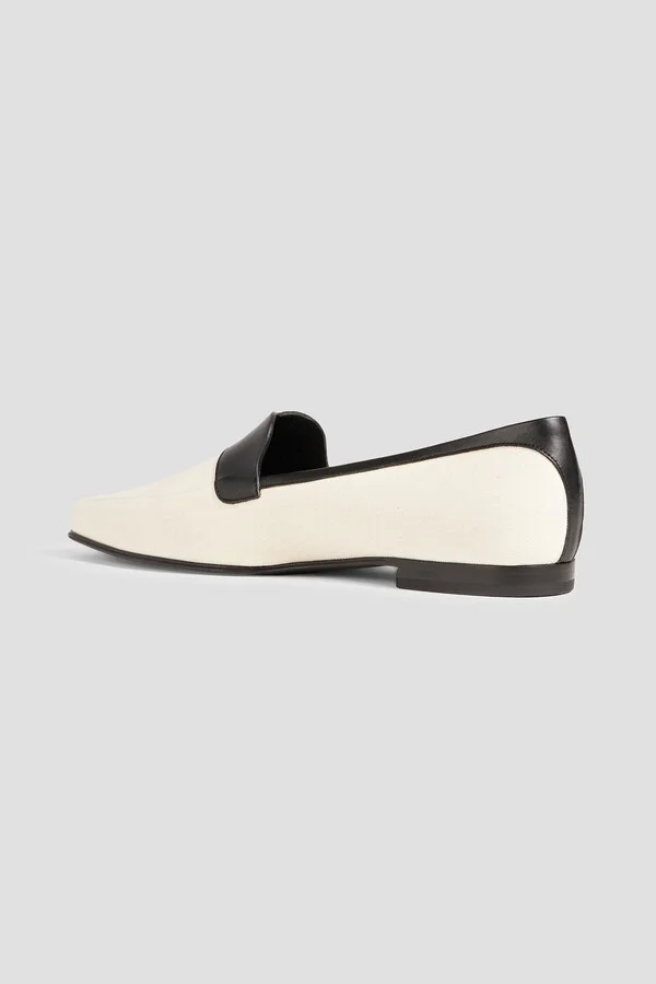 Pippen leather-trimmed canvas loafers - Image 3