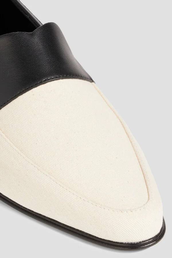 Pippen leather-trimmed canvas loafers - Image 4
